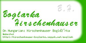 boglarka hirschenhauser business card